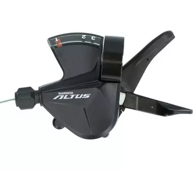 Шифтер велосипедный SHIMANO Altus Shimano M2010, левый, 3скорости, трос 1800мм, ESLM2010LB