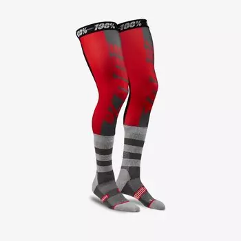 Чулки 100% Rev Knee Brace Performance Moto Socks, красный 2018