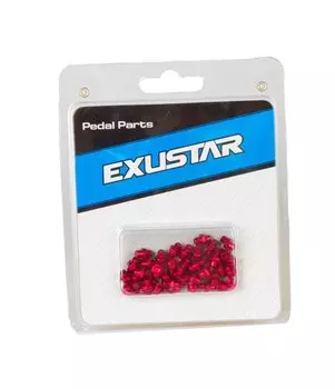Шипы для велопедалей Shimano EXUSTAR, красные, с ключом, для BMX-педалей, 40 штук, 5-311358