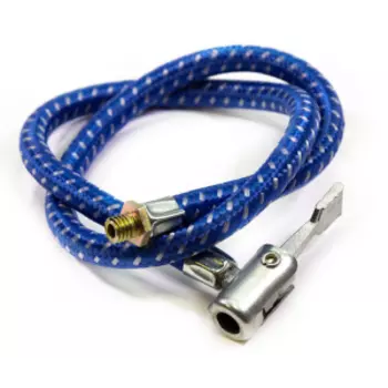 Шланг для ножного насоса Bee Pump, с зажимом (метал), на автониппель, синий, A3+B4
