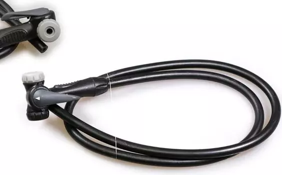 Шланг с зажимом GIYO, для напольного насоса, под AV/FV-ниппель, пластик/резина, серо-черный, DVN