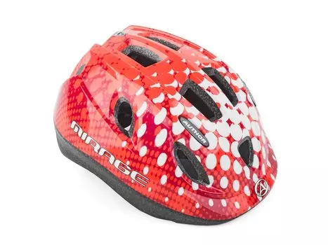Шлем детский AUTHOR Mirage 168, светодиодный фонарь, 12 отверстий, красный, 48-54см, 8-9089983