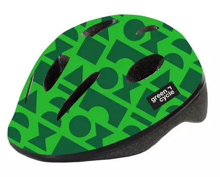 Шлем велосипедный детский Green Cycle FLASH, зеленый лак