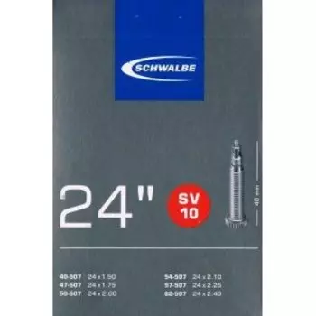 Велокамера Schwalbe SV10, 24"х1.50-2.50, Presta 40mm, 10421313
