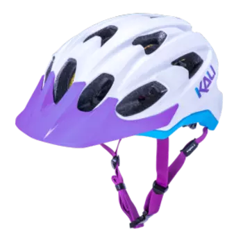 Шлем велосипедный KALI PACE TRAIL/MTB, LDL, CF, 15 отверстий, Mat Wht/Blu/Prp
