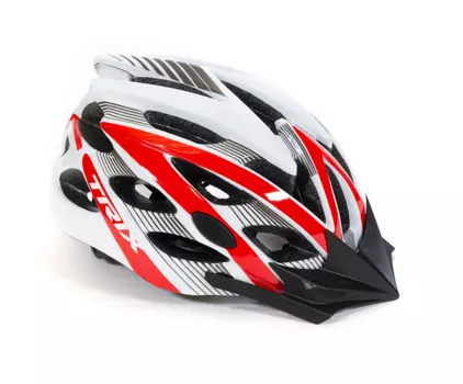 Шлем велосипедный TRIX, кросс-кантри, 25 отверстий, красно-белый, PNY20(L)WHITE-RED (Размер: M (57-58 см))