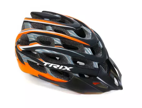 Шлем велосипедный TRIX, кросс-кантри, 35 отверстий, оранжево-черный матовый, PNY41(L)BL-ORANGE (Размер: (L 59-60 см))