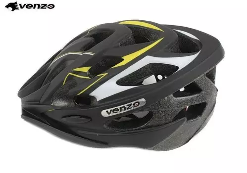 Шлем велосипедный VENZO VZ20-008, взрослый, черный/желтый
