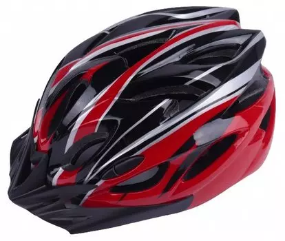 Шлем велосипедный Vinca Sport VSH 25, взрослый, IN-MOLD, черно-красный, VSH 25 Black-Red (Размер: L (58-62 см) )