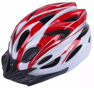 Шлем велосипедный Vinca Sport VSH 25, взрослый, IN-MOLD, красно-белый, VSH 25 Red-White (L) (Размер: L (58-62) (VSH 25 red-white (L)))