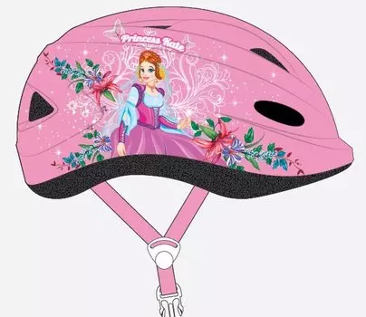 Шлем велосипедный Vinca sport VSH 7, детский, с регулировкой, розовый, рисунок - "принцесса Катя", индивидуальная упаков (Размер: S (48-52 см))
