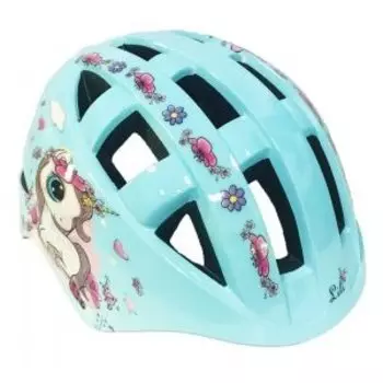 Шлем велосипедный Vinca sport, детский, с регулировкой, голубой, рисунок - "lili", индивидуальная упаковка , VSH 8 lili