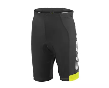Шорты велосипедные детские Scott RC Pro black/sulphur yellow, 241859-5024