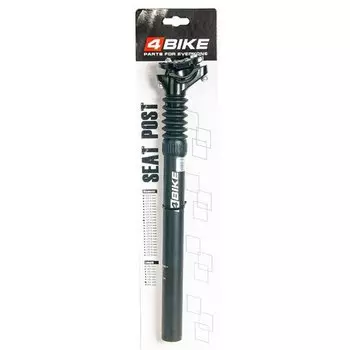 Штырь подседельный 4BIKE SP-C255С, двухболтовый с амортизатором, 31.6х350 мм, алюминий, оффсет 12 мм, черный, ARV000026