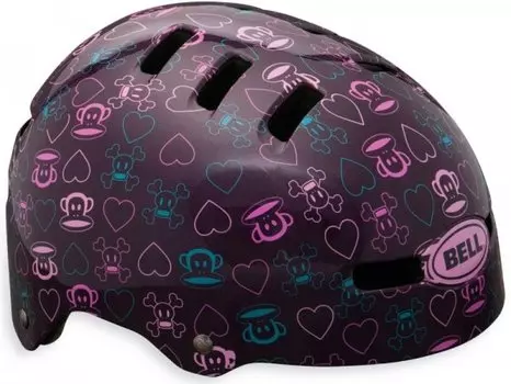 Велошлем детский Bell FRACTION purple paul frank hearts