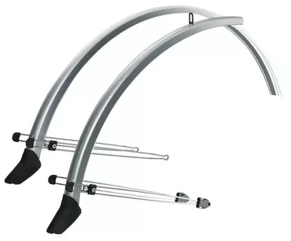Крылья велосипедные SKS Coммuter Hybrid, 45 мм, 28", серебристый, 10954
