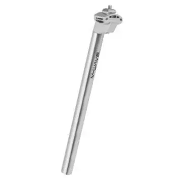 Штырь подседельный M-WAVE, алюминий, D-27,2 мм, L-350 мм, c креплением для седла, серебро, 252425