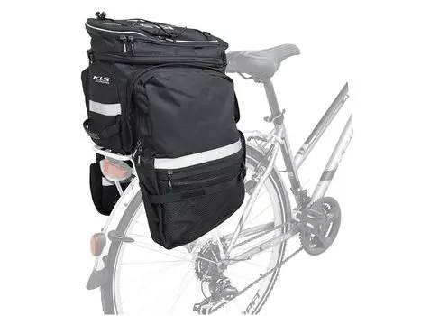 Велосумка на багажник KELLYS EXPRESS, объем 30л, чёрная, молнии YKK