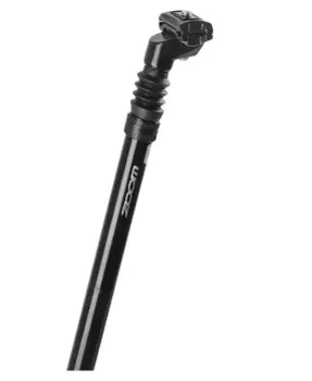 Штырь подседельный велосипедный ZOOM, алюминий, с амортизацией, D:25,4 x L:350 мм, чёрный, ZTB21830