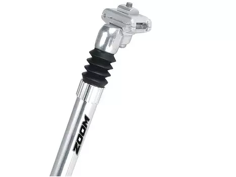 Штырь подседельный ZOOM SP-71, c амортизатором, D:25,4 мм, серебро