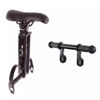 Сиденье HORST H001BB, детское, 22,2- 31,6 мм, на раму с подножками и с поручнем на руль, до 15кг, черный, 00-170377