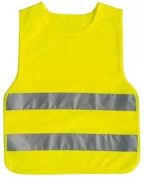 Сигнальный набор юного пешехода COVA™, жилет детский 3-6 лет, подвес 50х50 мм, наклейка 100х85 мм, желтый, FOP33231