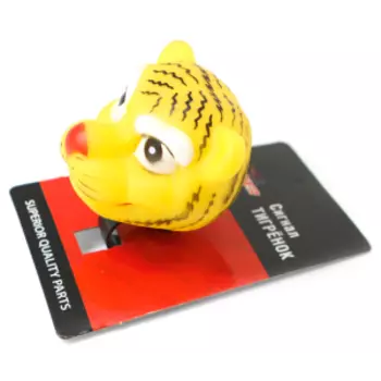 Сигнал велосипедный Roxter Тигрёнок, детский, резиновый, в торговой упаковке