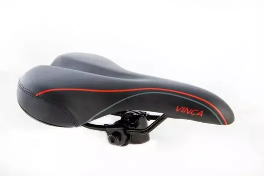 Седло велосипедное Vinca Sport, комфортное, 260*170 мм, черное, VS 6183