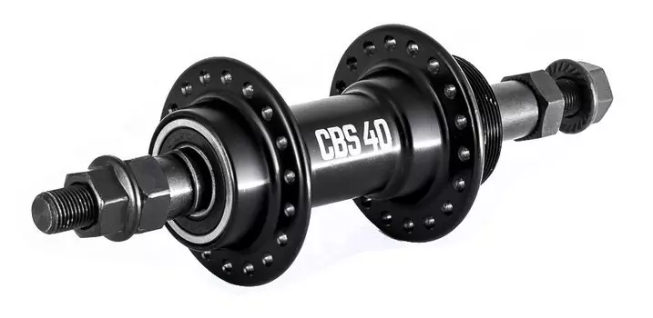 Велосипедная втулка CBS 40 NUT, задняя, под трещотку, 32H, промподшипник, гайка, чёрный, CBSRB20132FRWG