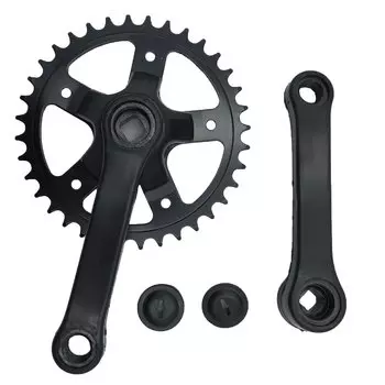 Система шатунов велосипедная M-Wave 1 скорость, сталь, 16-20" 1/2х3/32, 36 зубов, шатуны 127 мм, 5-350711