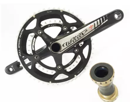 Система шатунов велосипедная FSA Gossamer Pro M\Exo, 172,5mm, 50/34, Wilier logo, CK-C6028CC/172