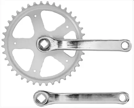 Система шатунов велосипедная GOLDEN SWALLOW GS-S112R, SQR, 40Т, длина шатуна 170 мм, серебристый, 1CW110000663