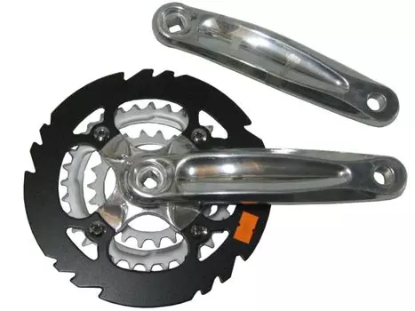 Система шатунов велосипедная LASCO, под квадрат 22/32Тх170мм, алюминий, серебристые, 2F2013AGA15