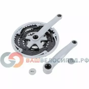 Система шатунов TBS LIDE, под квадрат, 170 мм, звёзды 28/38/48T, сталь+пластик, с защитой, под ось 3U, P392-YW