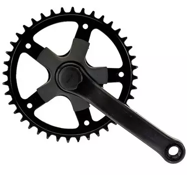 Система шатунов велосипедная M-Wave, 1 скорость, сталь, 18-24", 1/2х3/32, 40 зубов, шатуны 152 мм, 5-350710