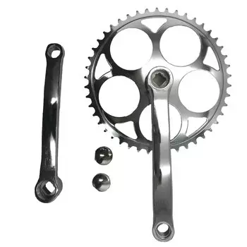 Система шатунов велосипедная M-Wave, 1 скорость, сталь, 18-24", 1/2х1/8, 46 зубов, шатун 170 мм, 5-350740