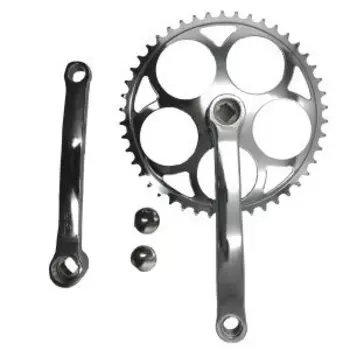 Система шатунов велосипедная M-Wave, 1 скорость, сталь, 18-24", 1/2х1/8, 46 зубов, шатун 170 мм, 5-350740