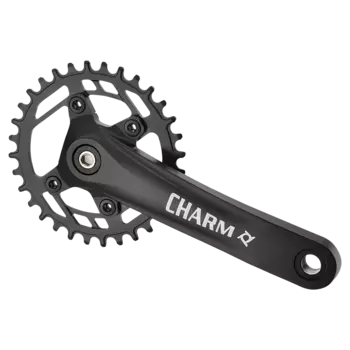 Система шатунов велосипедная PROWHEEL CHARM, 32T*175mm, AL-6061-T6, CHAINLINE:50mm, под квадрат, черный. CHARM-32T
