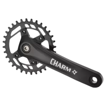 Система шатунов велосипедная PROWHEEL CHARM, 36T*175mm, AL-6061-T6, CHAINLINE:50mm, под квадрат, черный, CHARM-36T