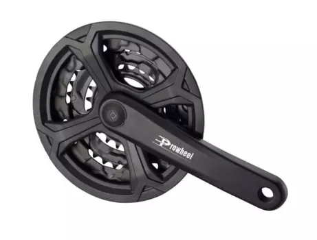Система шатунов велосипедная PROWHEEL, MTB Enthusiast, для 8/7-скоростей, 42/32/22T, 175 мм, черный, TC-CQ02