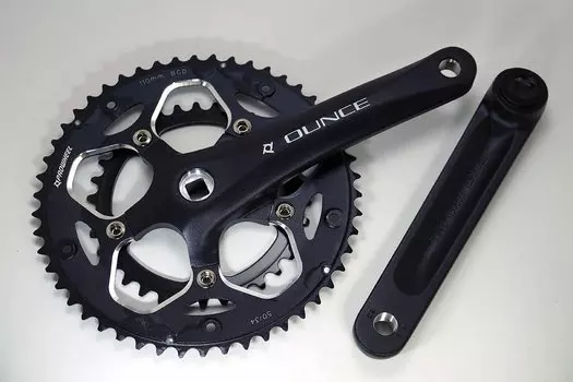 Система шатунов велосипедная PROWHEEL ROAD OUNCE-521C-N(50-34) AL-6061-T6, CHAINLINE: 43.5,BCD: 110, под квадрат 110,5