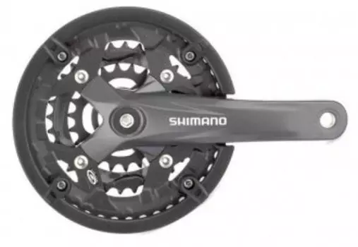 Система шатунов велосипедная Shimano Acera, M391, 175мм, Кв, 48/36/26T, защита, черный EFCM391E866CL
