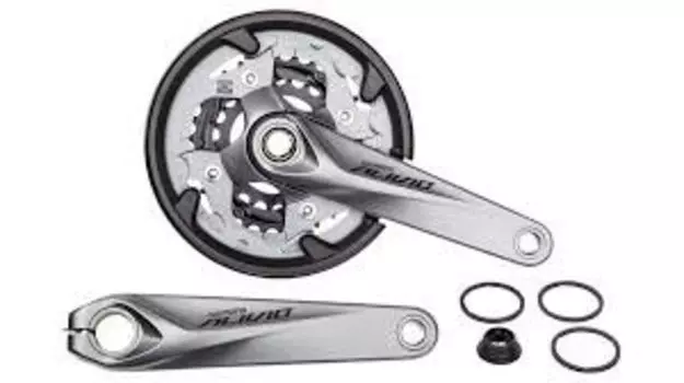 Система шатунов велосипедная SHIMANO Alivio M4050, 9ск, 175 мм, ин.вал, 40/30/22T, защита, EFCM4050EX002C