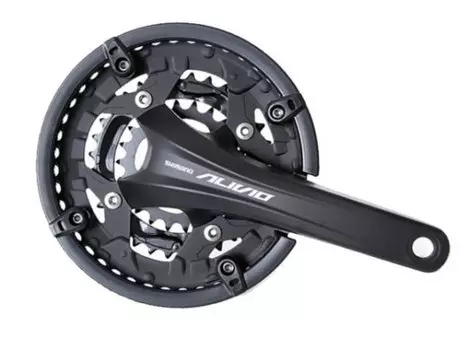Система шатунов велосипедная Shimano Alivio, M4060, 170 мм, Hollowtech II, 44/32/22, с защитой звезд, EFCT4060CX422CL