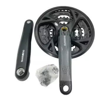 Система шатунов велосипедная SHIMANO ALTUS EFCM371E422СL, 44/32/22, 175мм, сменные звезды с защитой, черная, 2-4047