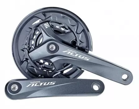 Система шатунов велосипедная Shimano Altus FC-M2000, длина шатунов 170 мм, под квадрат, звезды 40/30/22T, EFCM2000C002C