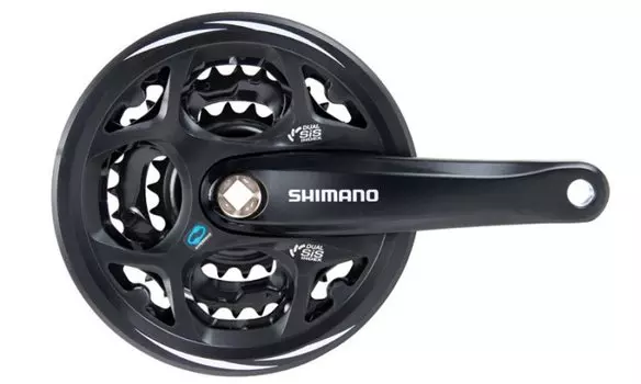 Система шатунов велосипедная Shimano Altus, M311, 170мм, Кв, 48/38/28T, черный EFCM311C888XL