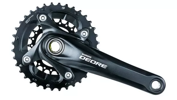 Система шатунов велосипедная SHIMANO Deore, M617, 175мм, интегрированный вал, 36/22T, без каретки, черный, EFCM617EX62L