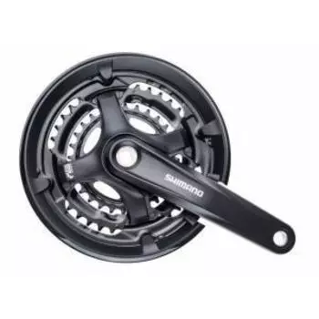 Система шатунов велосипедная SHIMANO FC-TY701, 170мм, 48/38/28T, под квадрат, с защитой, с болтом, AFCTY701C888CL1