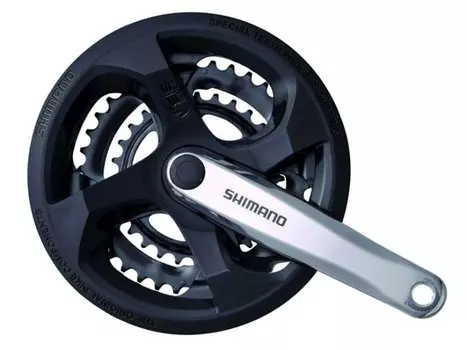 Система шатунов велосипедная Shimano Tourney 18-24скорости 48/38/28 170мм AFCM131C888C 2-2038